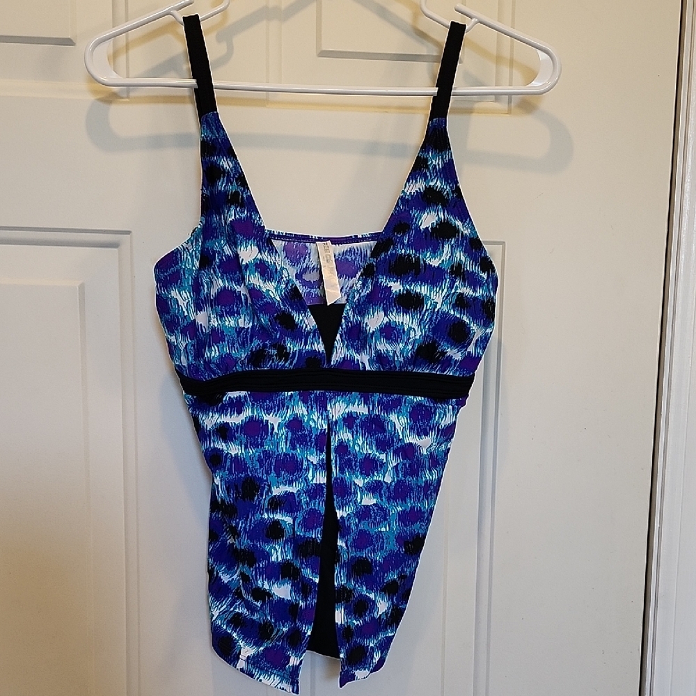 Tankini Swim Top Beautiful Vibrant Colors Excellent Condition